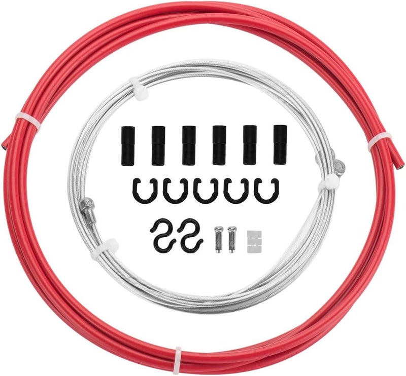 Chooee Universal Bicycle Brake Cable Housing Kit for Mountain Bike or Road Bikes,Red - Image 2
