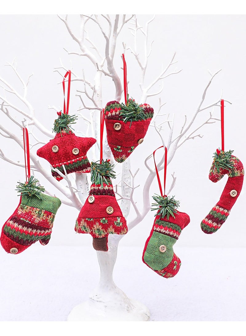 6pcs  Decoration  Ornaments para De Mujer Interior Astetic Room Decor  Tree Hanging Decoration  Candy Socks Holiday Ornaments - Image 1