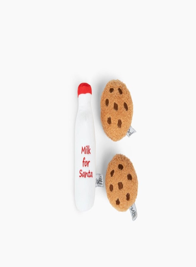 Midlee Santa's Milk and Cookies Plush Dog Toy Gift Box - Image 1