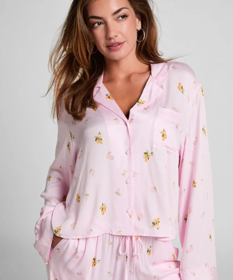 hunkemoller Printed Pocket detail nightwear shirt