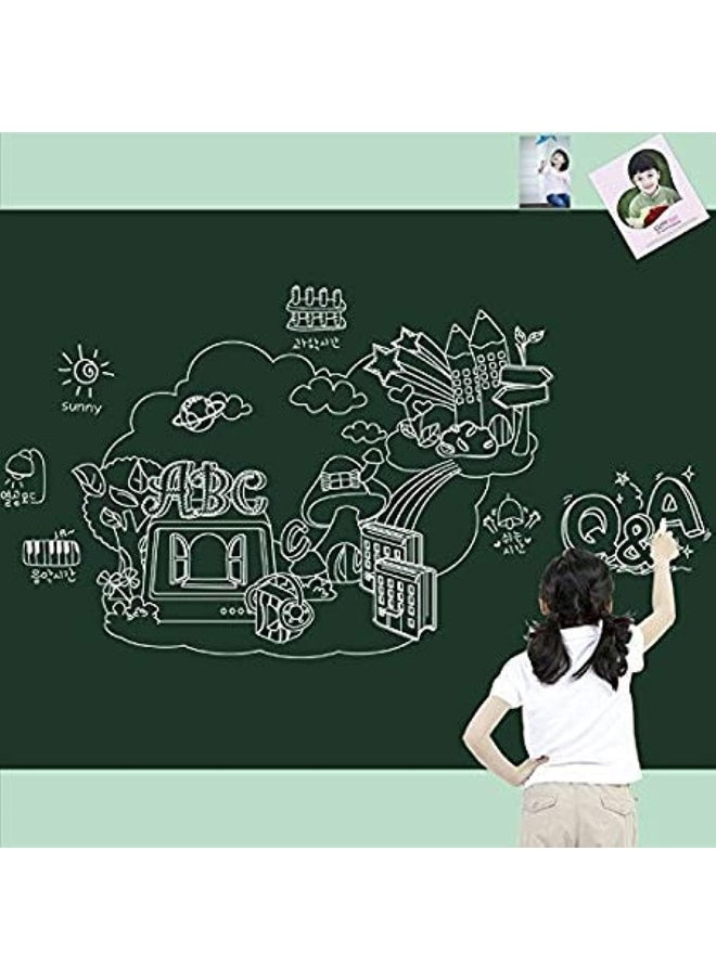 Right Products Greenboard Film Self-Adhesive Chalkboard Children Greenboard Film DIY Sticker for School Home and Office - Green 45 x 200 cm  - Image 1