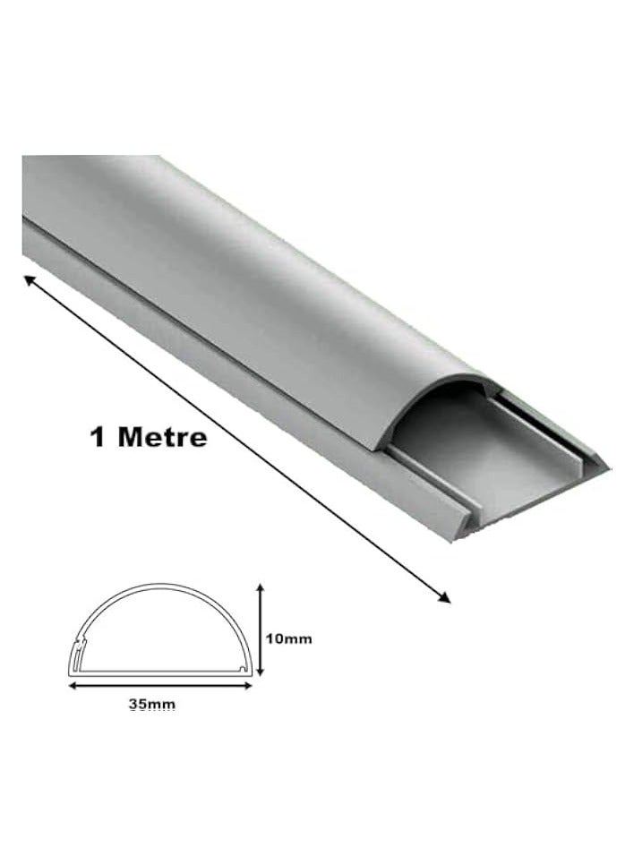 erorex Shape Cable Cover Self Adhesive Pvc Trunking White 100cm x 2pc 10x35mm Floor And Wall Cord Cover Concealer On-Wall Paintable Wires Management Raceway - Pack Of 1 (2Pcs of 10x35x1000mm) - Image 4