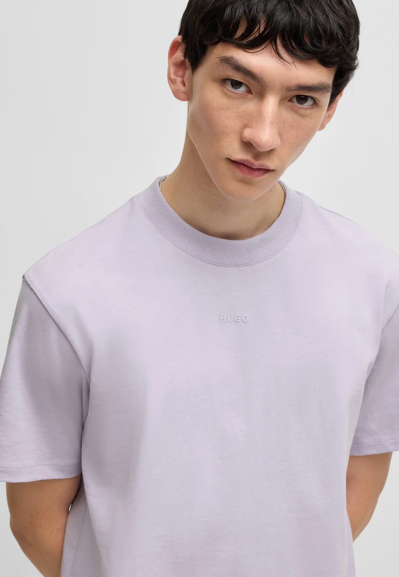 HUGO Relaxed-fit T-shirt in cotton with logo print