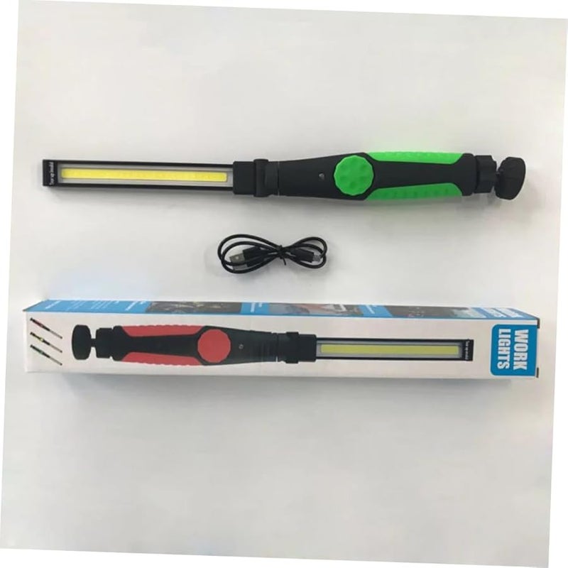 Rechargeable Cob Led Lantern Work Light Flashlight Camping Torch Magnetically Rotatable Black - Image 3