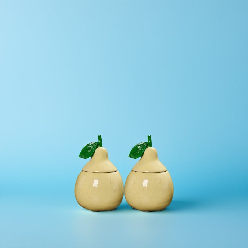 2pcs Ceramic Pear Shaped Tea Canister With Airtight Lid Candy Storage Jar For Kitchen Counter Ideal For Loose Tea And Sugar - Image 5