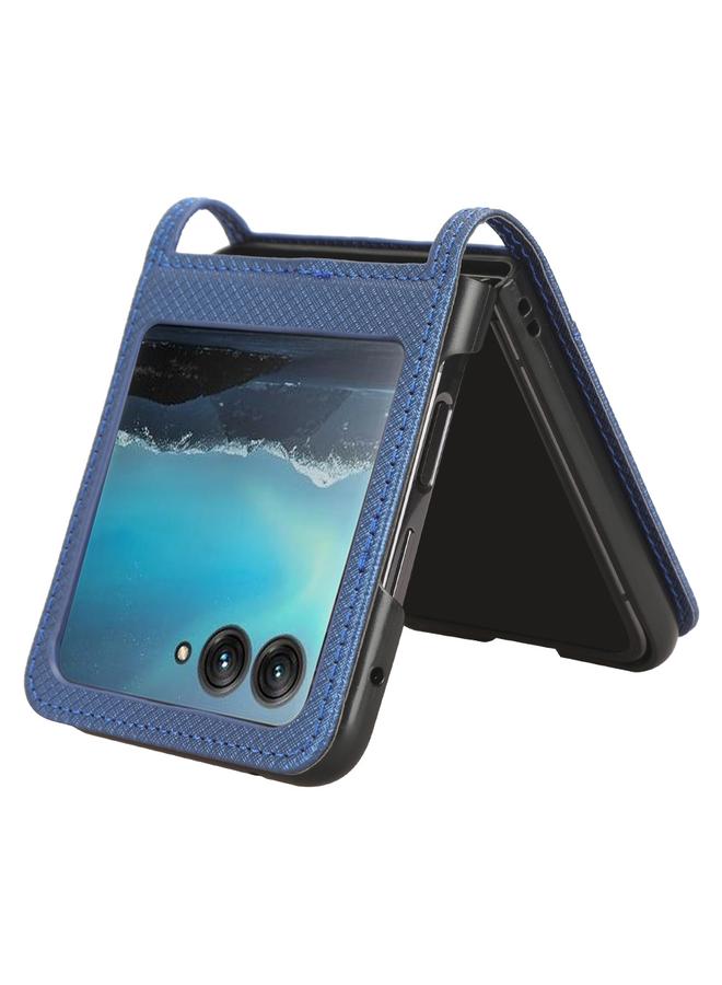 إيروريكس جراب لهاتف موتورولا رازر 40 ألترا مصنوع من الجلد بتصميم ماسي - Image 3