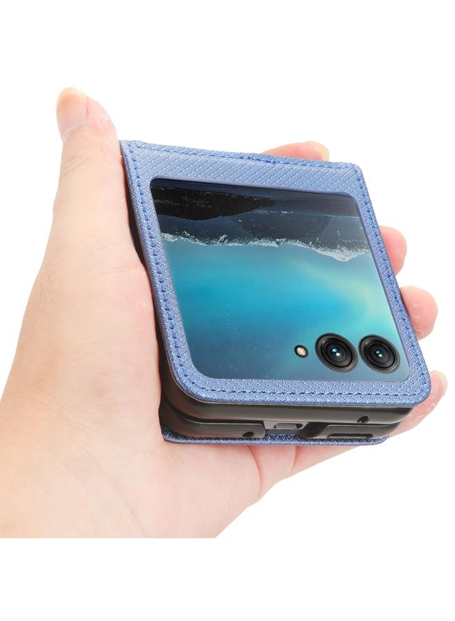 إيروريكس جراب لهاتف موتورولا رازر 40 ألترا مصنوع من الجلد بتصميم ماسي - Image 5