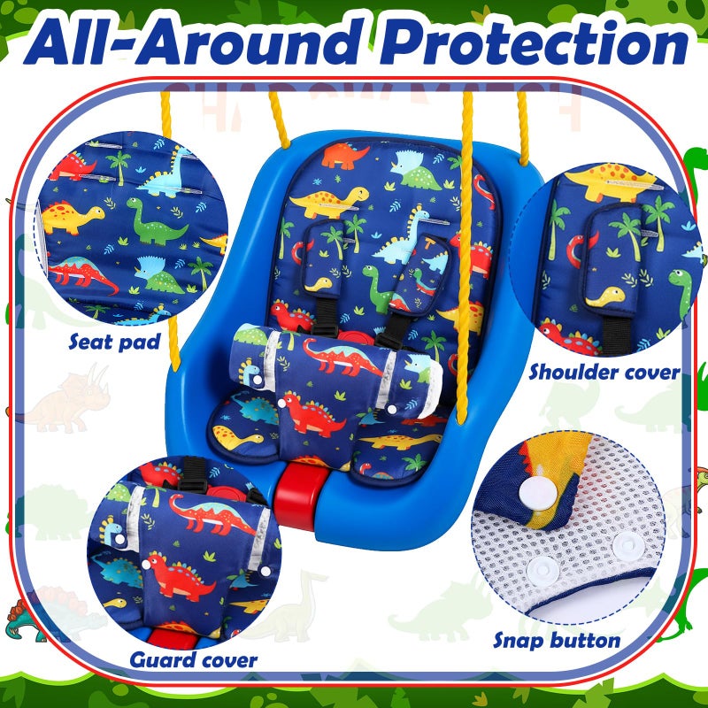 Jenaai Toddler Swing Cushion Baby Swings Outdoor Seat Insert Pad Compatible with Swings for Toddlers Age 1-3 Detachable Machine and Washable(Not Included Swing)(Dinosaurs) - Image 5