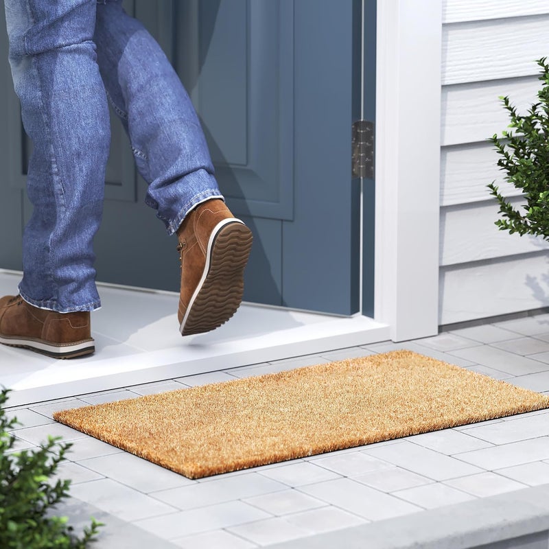 BARNYARD DESIGNS Doormat Welcome Mat for Outdoors, Large Front Door Entrance Mat, 30x17, Brown (Blank) - Image 4