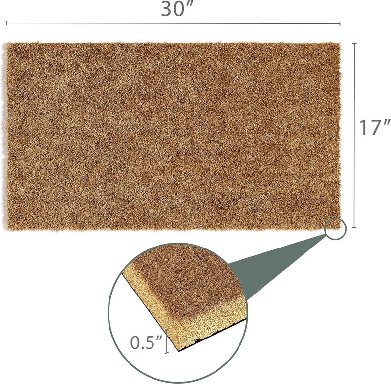 BARNYARD DESIGNS Doormat Welcome Mat for Outdoors, Large Front Door Entrance Mat, 30x17, Brown (Blank) - Image 3