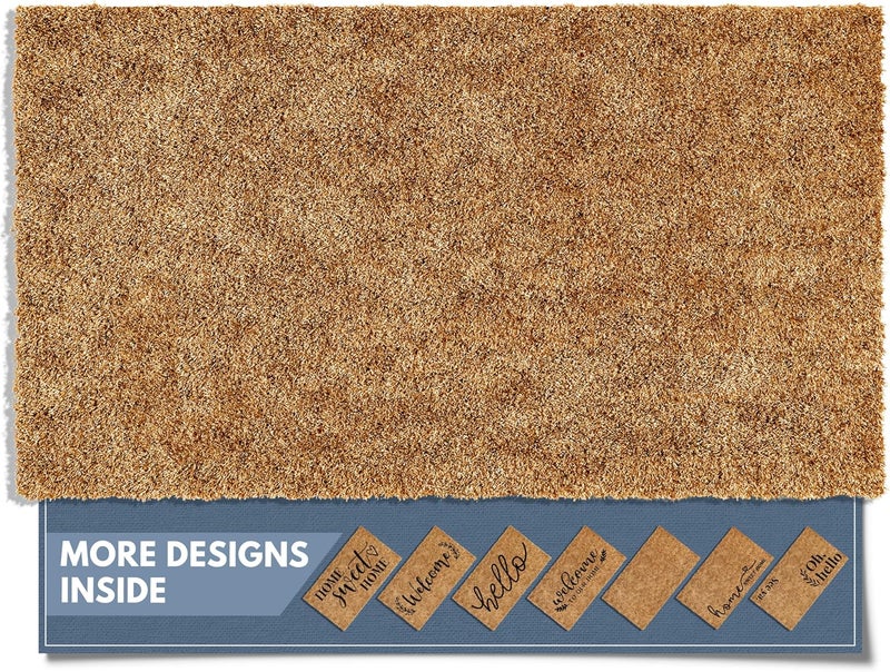 BARNYARD DESIGNS Doormat Welcome Mat for Outdoors, Large Front Door Entrance Mat, 30x17, Brown (Blank) - Image 1