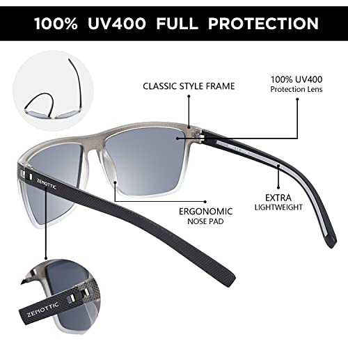 ZENOTTIC Polarized Sunglasses for Men Lightweight TR90 Frame UV400 Protection Square Sun Glasses - Image 5