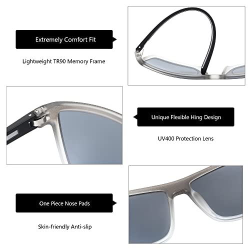 ZENOTTIC Polarized Sunglasses for Men Lightweight TR90 Frame UV400 Protection Square Sun Glasses - Image 4