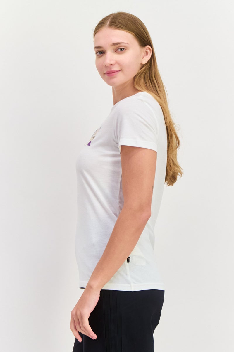 PUMA Women Sportswear Fit Short Sleeves Training Top, White Combo - Image 4