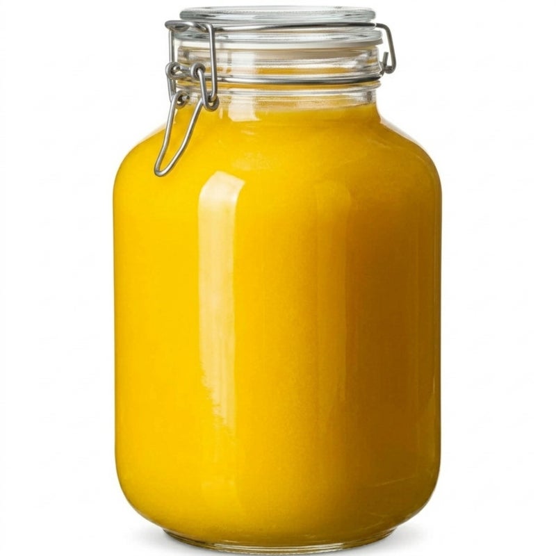 Wide Mouth Glass Jar with Airtight Lid, Large Glass Storage Containers with Lids, 5000ML Jars - Canning Jars with Large Capacity, Canister for Pet Food, Laundry Room, Flour, Rice - Image 1