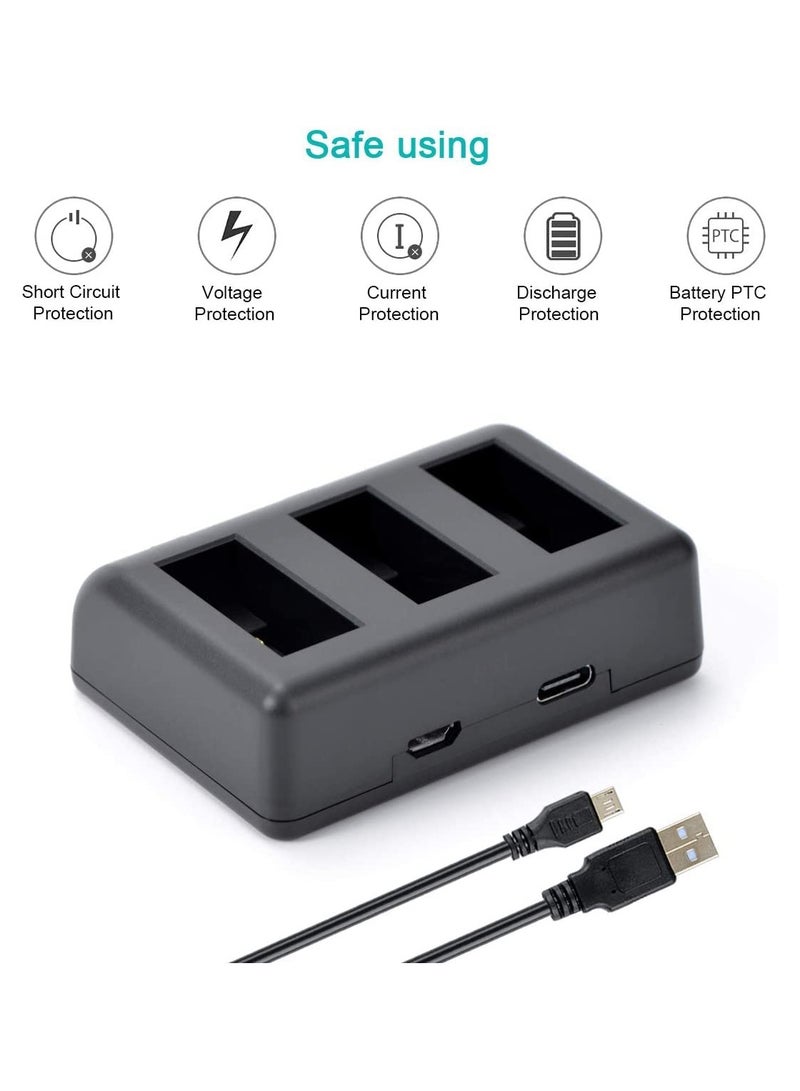 Intelligent Full Decode 3 Slot Rapid Charger Replacement Battery - 1400mAh (3 Pieces) - Image 2