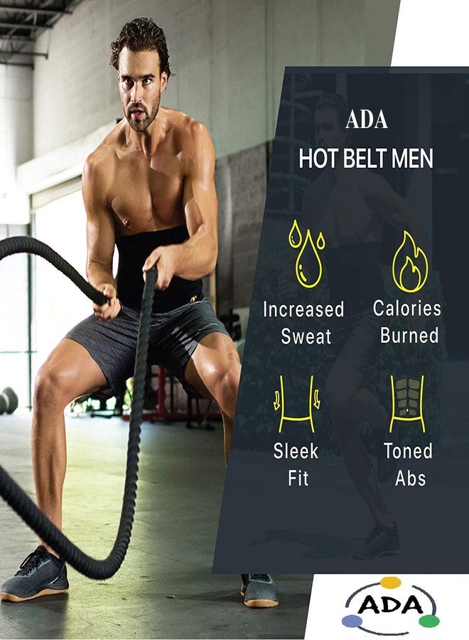 اي دي اي حزام تنحيف الخصر من النيوبرين غير القابل للتمزق من ADA للجنسين، مصنوع من مادة النيوبرين المقاومة للتمزق، بسماكة 3 مم، لشد البطن (أسود) - (مقاس الخصر 3XL، 36-39 بوصة) - Image 4