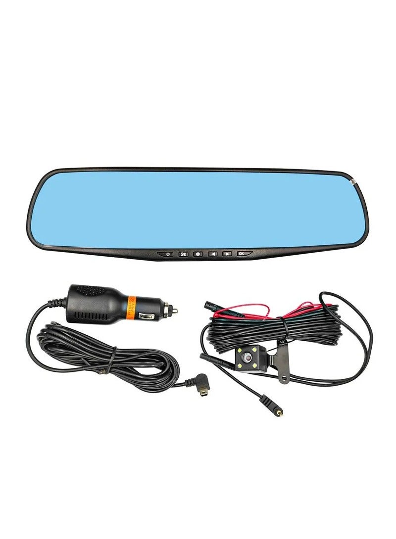 Generic Blackbox DVR Rear-View Mirror Dual Cam 1080 HD Car Auto Recorder Rear View Camera Reverse Cam for Cars And Truck  - Image 2