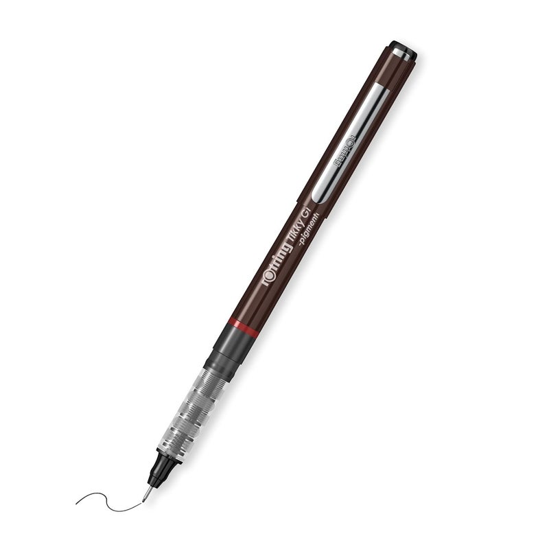 Rotring قلم تكي 0.1 مم، 0.2 مم، 0.3 مم، 0.5 مم، 0.8 مم بسماكة خط مع حبر أسود مقاوم للماء وثابت للضوء لرسومات طويلة الأمد، رسم، غير قابل لإعادة التعبئة، مجموعة 5 أقلام - Image 5