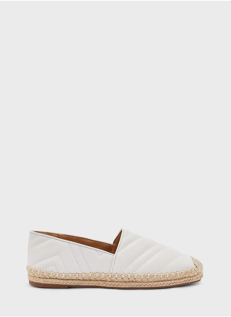 ELLA Zig Zag Quilted Flat Espadrille