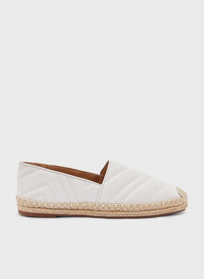 ELLA Zig Zag Quilted Flat Espadrille