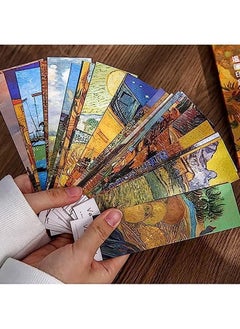 جمورو 30 قطعة من الإشارات المرجعية الورقية لـ Van Gogh Art Works لمحبي الكتب، مجموعة الإشارات المرجعية المطبوعة الشهيرة في صندوق  - Image 2