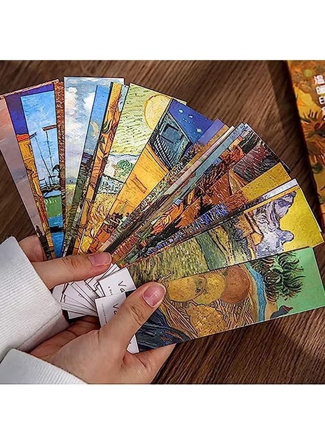 GMORO 30PCS Van Gogh Art Works Paper Bookmarks for Book Lovers, Boxed Famous Print Bookmarks Set  - Image 2