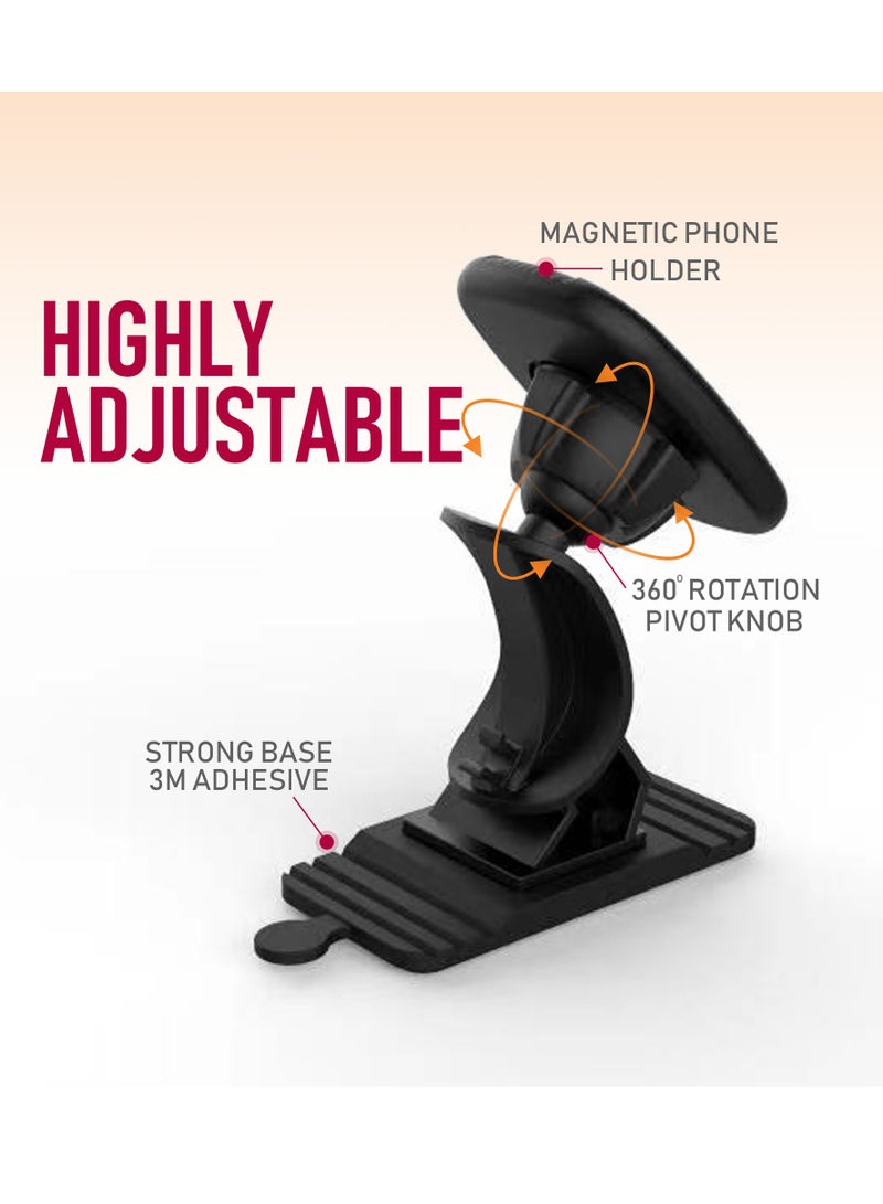 Moxedo Moxedo Magnetic Car Mount Dash Phone Holder 360° Rotation One Hand Operation  - Image 3