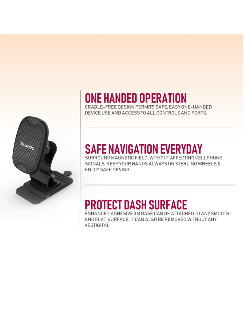 Moxedo Moxedo Magnetic Car Mount Dash Phone Holder 360° Rotation One Hand Operation  - Image 4