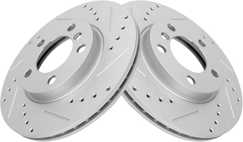 TRQ Front Performance Brake Rotors Set Premium G-Coated Compatible with 2011-2016 Mini Cooper Countryman 2013-2016 Cooper Paceman - Image 2