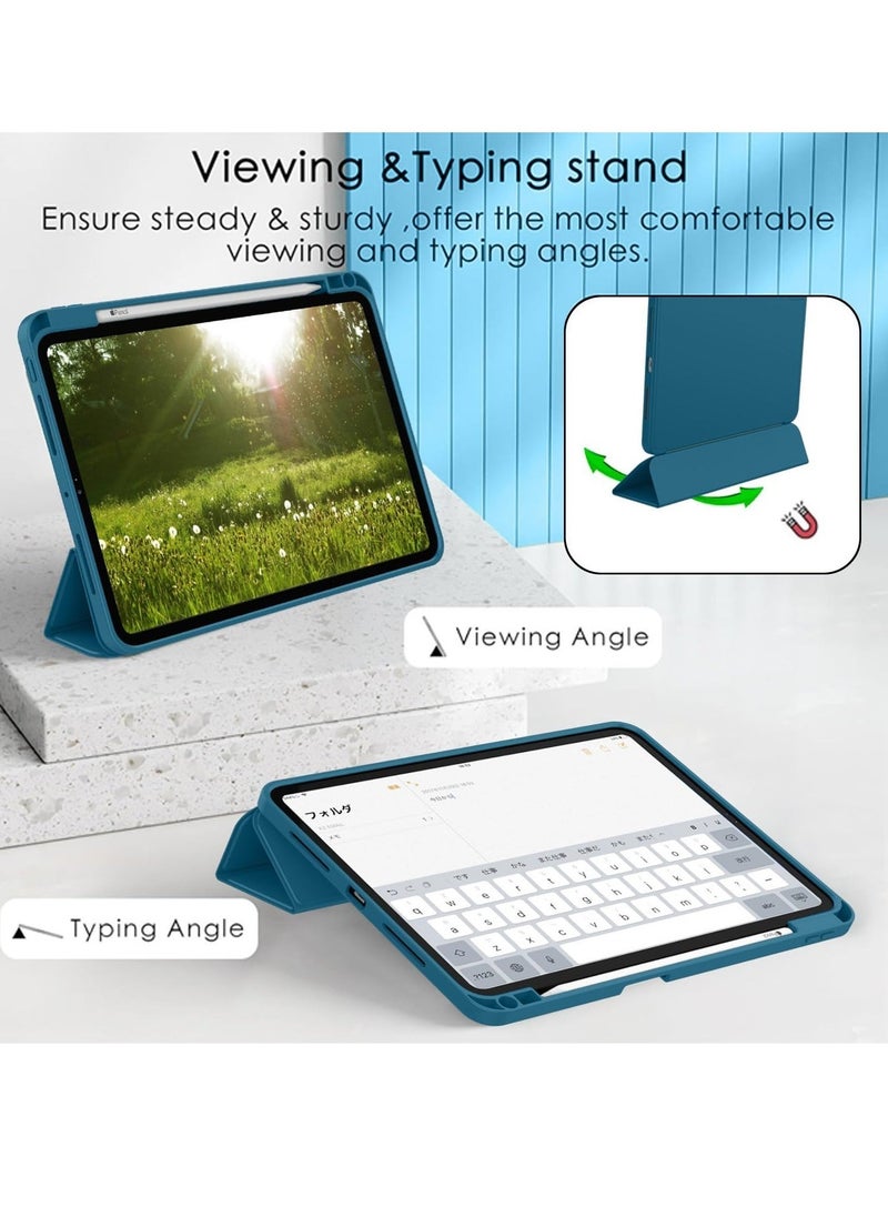 JAJEEK "2024 iPad Pro 11" Case (M4, 6th Gen) – Smart Case with Pencil Holder, Touch ID Support & Auto Wake/Sleep Function (Teal)" - Image 4