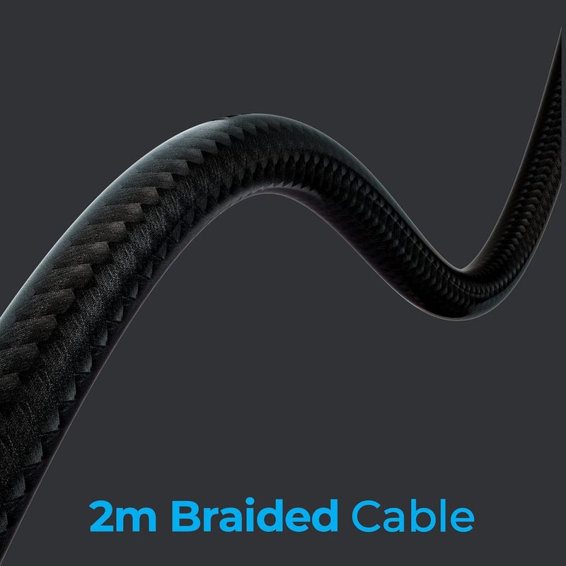 ZEBRONICS سماعات رأس للألعاب سلكية من جيت بريميوم مع إضاءة LED للأكواب، محركات نيوديميوم 40 مم، كابل مضفر بطول 2 متر، ميكروفون مرن، حزام رأس معلق، موصل 3.5 مم + USB (أسود + أزرق) - Image 4