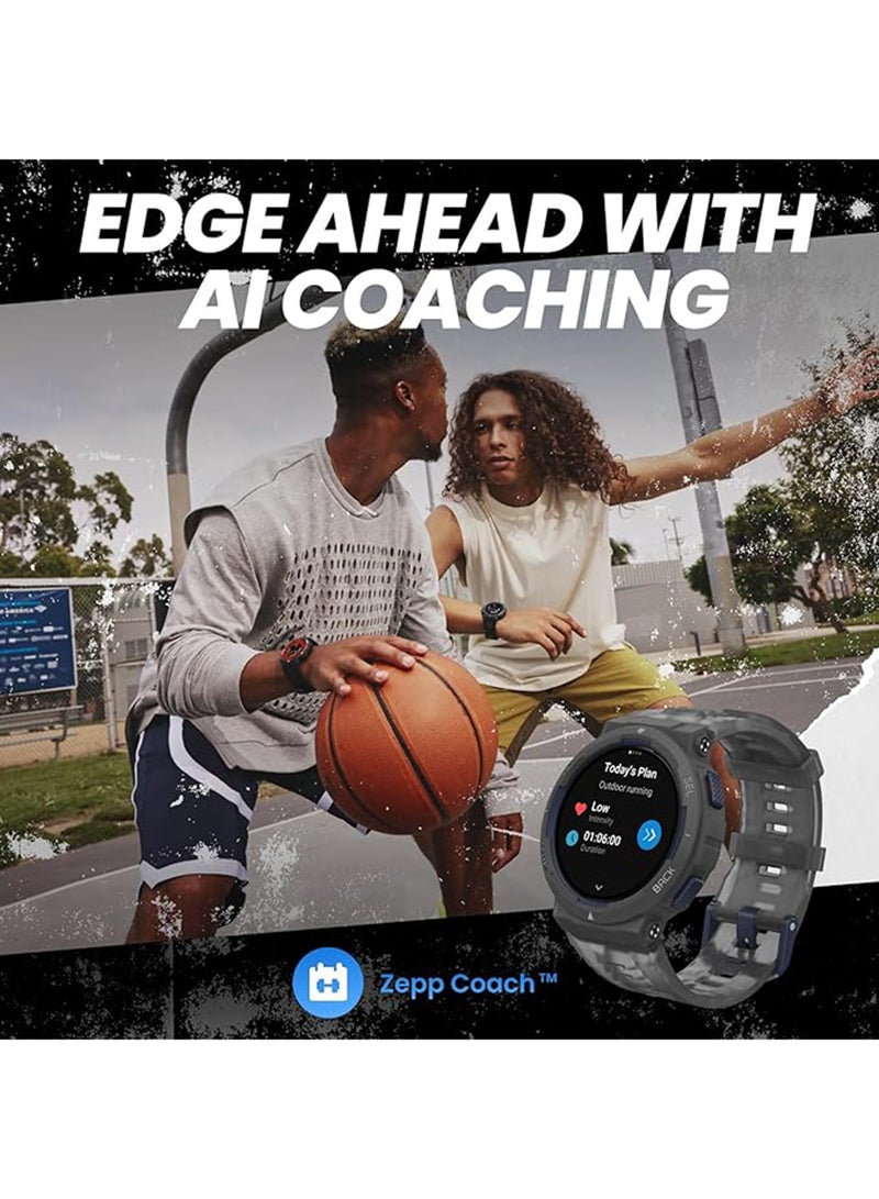 أمازفيت ساعة ذكية Active Edge بتصميم متين وأنيق للرياضة واللياقة البدنية، ونظام تحديد المواقع العالمي (GPS)، ومدرب صحي يعمل بالذكاء الاصطناعي للصالة الرياضية، والأنشطة الخارجية، والتمارين، وبطارية تدوم 16 يومًا، ومقاومة للماء حتى 10 أجهزة الصراف الآلي - Image 4