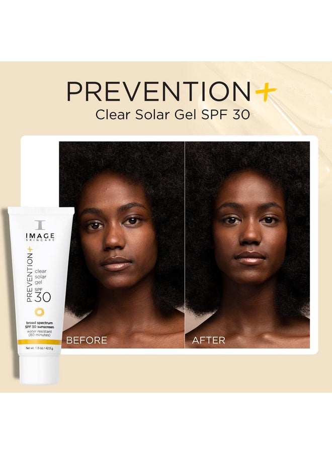 IMAGE SKINCARE - IMAGE Skincare, PREVENTION+ Clear Solar Gel SPF 30 Sunscreen, Broad Spectrum, Transparent Weightless Finish and No White Cast, Perfect Travel Size, 1.5 oz - Image 1