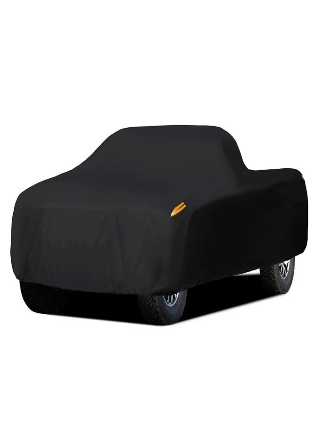 MORNYRAY Waterproof Car Cover All Weather Snowproof UV Protection Windproof Outdoor Full Truck Cover, Universal Fit for (All Black, Fit Truck Length Up to 210 inch) - Image 1