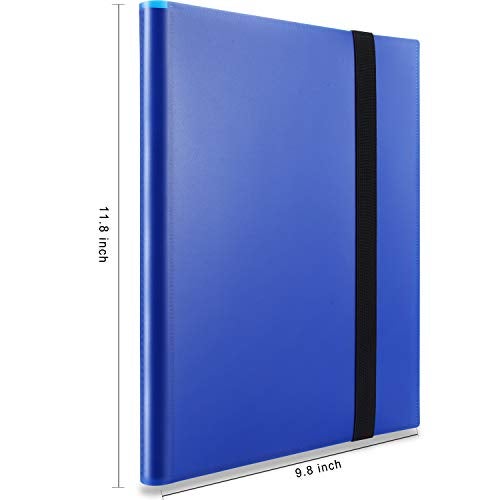 AITIME Trading Card Album Holder 360 Pockets, AITIME Side Loading PP Pockets Sleeves, Cards and Coupons Protector Storage Book (Blue) - Image 4