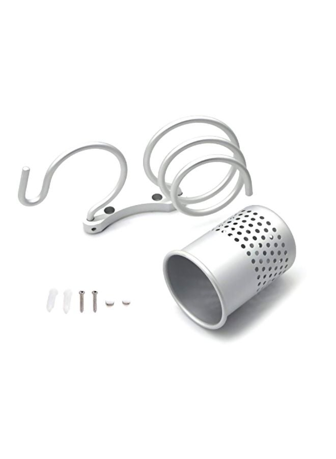 سام يونج مجفف شعر وحامل فرشاة فضي 5.2x4.7x8.5بوصة - Image 4