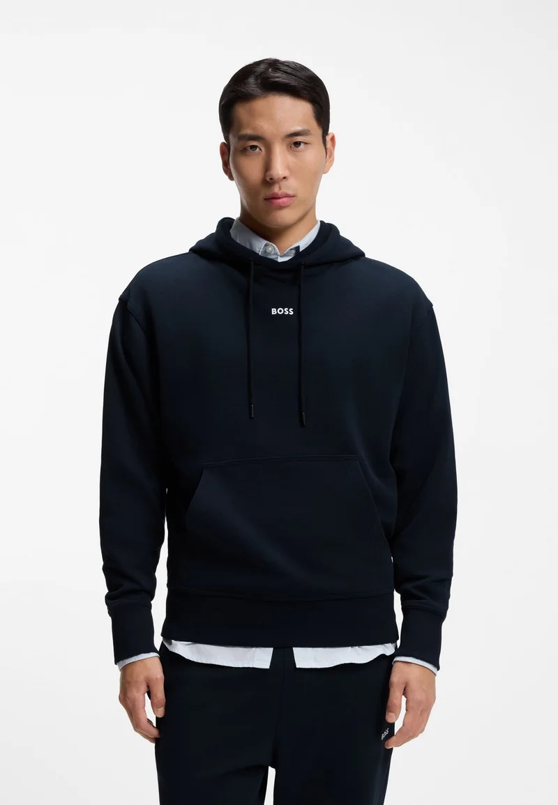 بوس طقم رياضي قطني تيري بشعارات متباينة