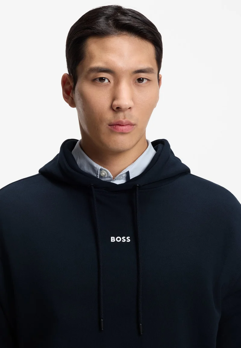 BOSS Cotton-terry tracksuit set with contrast logos