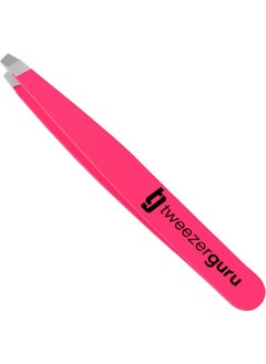 Tweezer Guru Tweezer Guru Tweezers for Women  Slant Pointed Precision Tweezers for Eyebrows  Ingrown Hair Removal  Blackhead and Splinter Tweezer with Sharp Needle Nose Point for Plucking Bright Pink 
