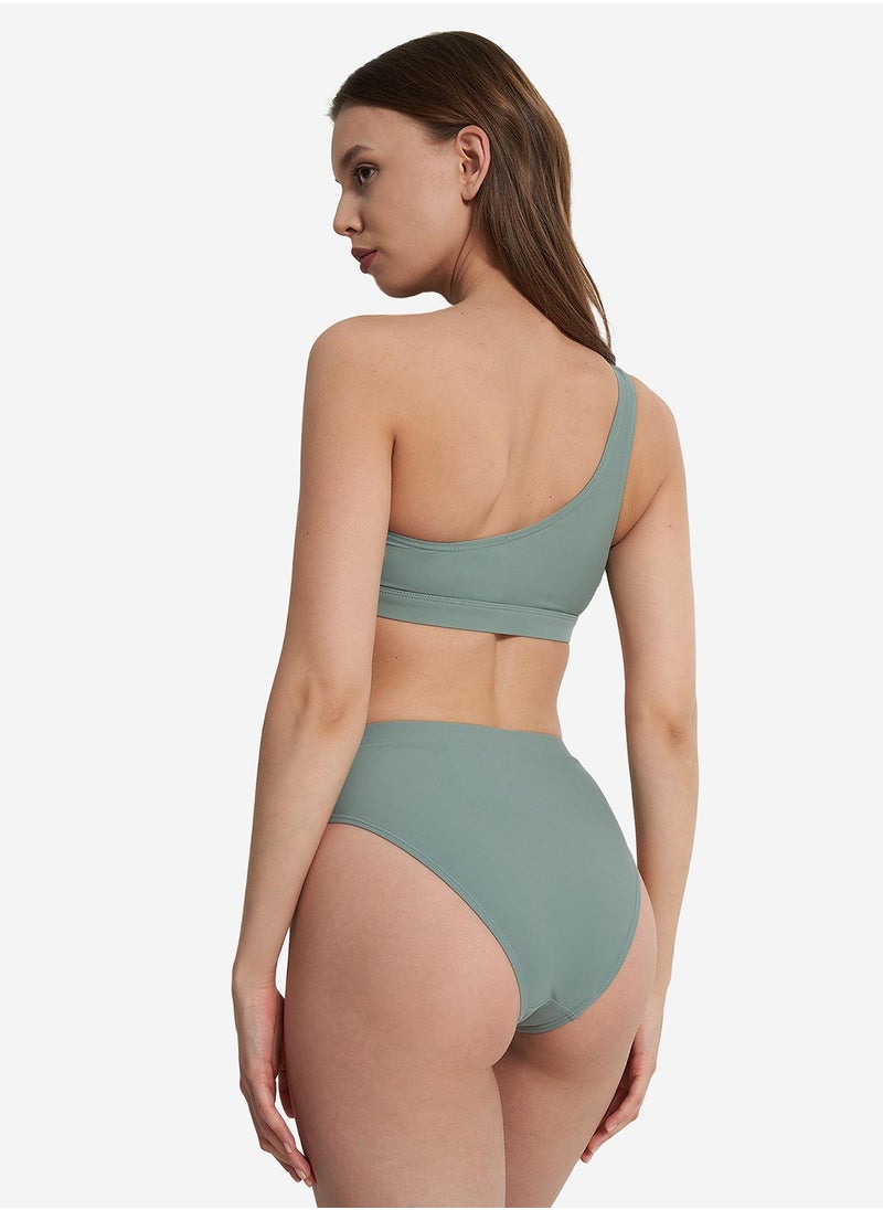 Joss Joss Women's Olive High-Waisted Swimming Trunks – Creora Highclo Fiber for Chlorine Resistance, Perfect Fit for Comfort, Ideal for Pool & Beach  - Image 2