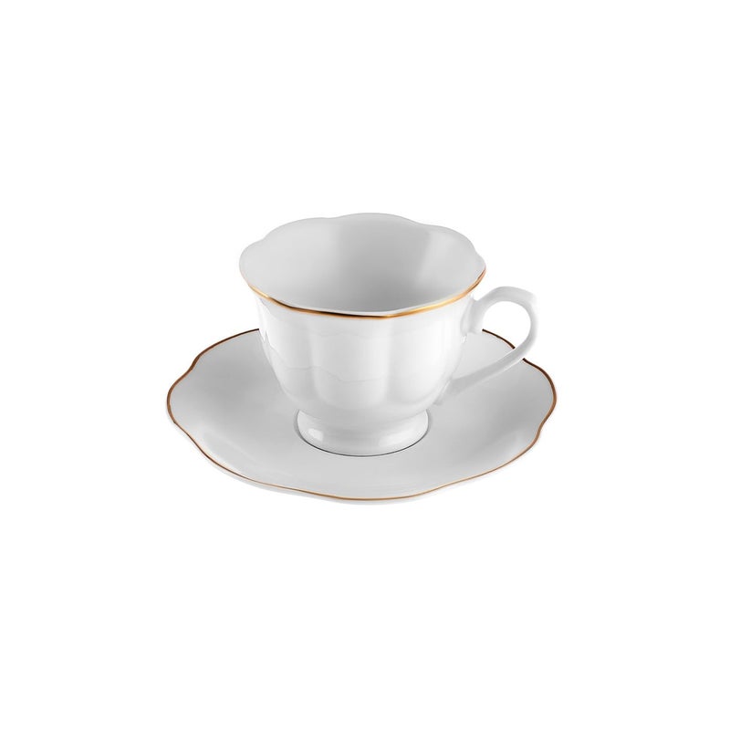 KARACA Ã‡an Turkish Coffee Cup Set for 6 People - 12 Piece Cups with Saucers - Small Porcelain Espresso Set - Ideal for Serving Greek, Arabic Coffee (3 fl oz) - Image 5