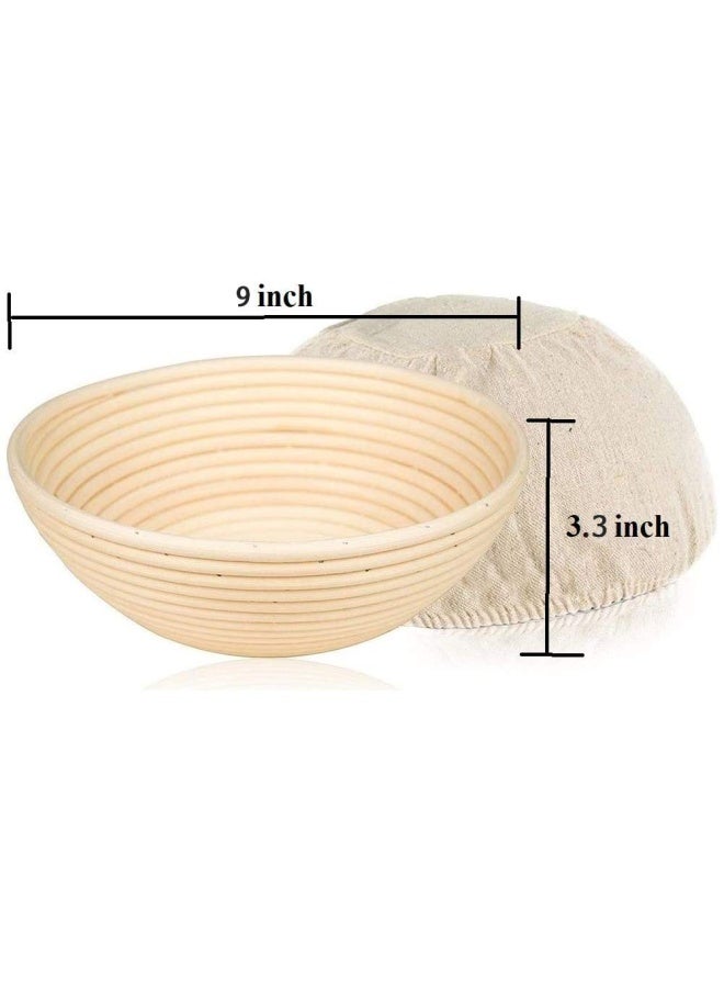 YAANI Sourdough Starter Kit, Sourdough Bread Baking Supplies, Banneton Bread Proofing Basket Set Of 2 Round and Oval, Dough Whisk, Scoring Tool, Metal Scraper, Silicone Scraper, Premium Baking Tools - Image 5