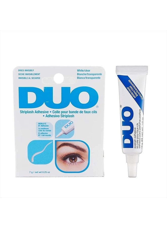 DUO Strip Lash Adhesive White/Clear, for Strip False Eyelash, 0.25 oz, 1-Pack - Image 1