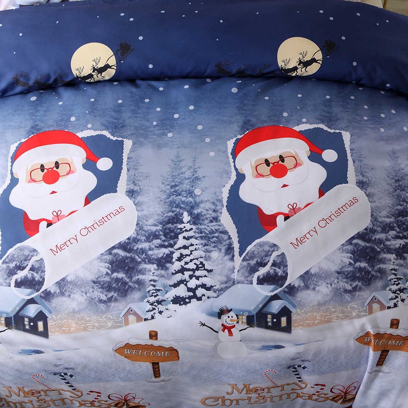 Comforter Duvet Cover Set Merry Christmas Gift Bedding Set Bedclothes Cover Pillowcase - Image 4