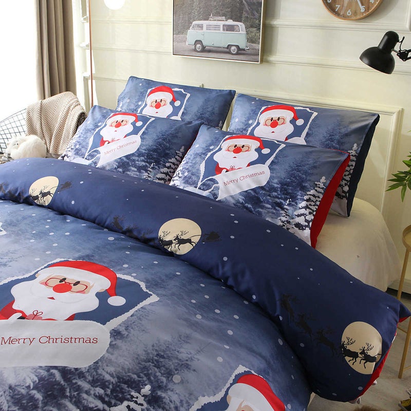 Comforter Duvet Cover Set Merry Christmas Gift Bedding Set Bedclothes Cover Pillowcase - Image 5