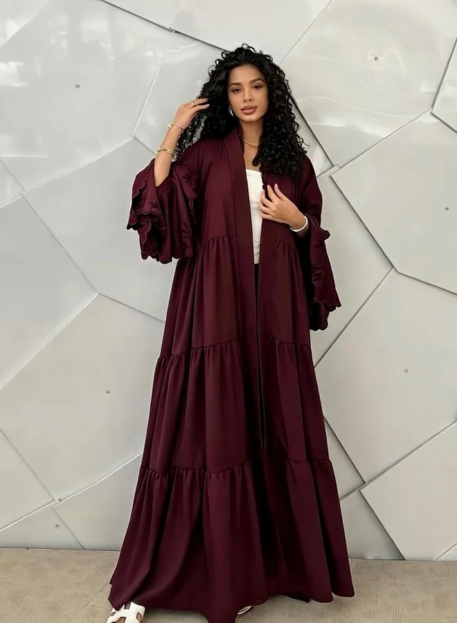 تايك تو عباية سادة - أحمر