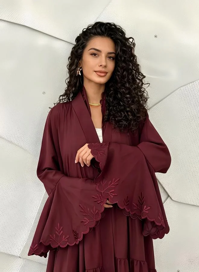 تايك تو عباية سادة - أحمر