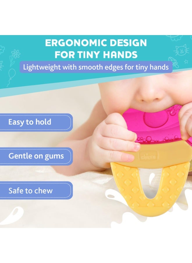 Chicco Teether Refreshing Icecream Pink 4M+ 1Pc - Image 3