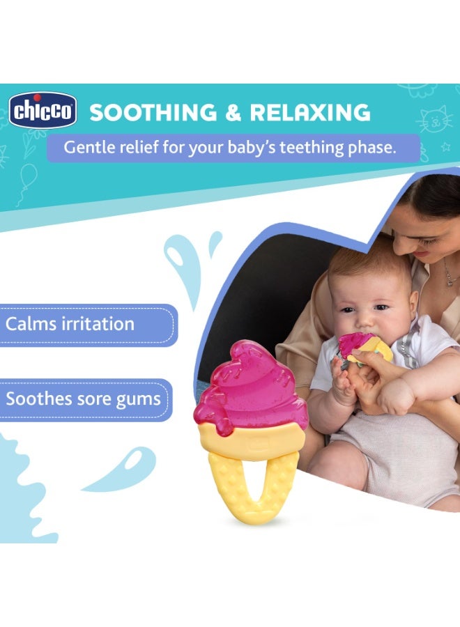 Chicco Teether Refreshing Icecream Pink 4M+ 1Pc - Image 4